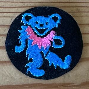 Colorful Grateful Dead Embroidered Bear Patch